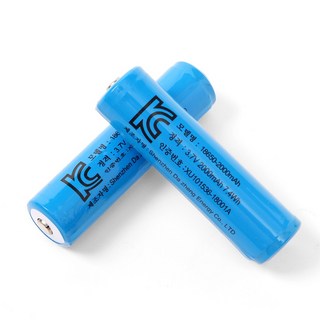 홈케어 리튬 이온 배터리 18650, 2000mAh, 3.7V, 2개 세트 (83769EA) 태양광밧데리