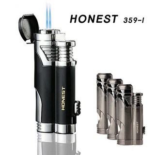 Honest BCZ 359-1 프리미엄 터보 토치 라이터, 블랙, 1개