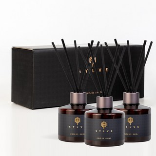 실브 프리미엄 디퓨저 천연 실내 방향제 선물 포장, 3개, 200ml, 산토리니프리지아향