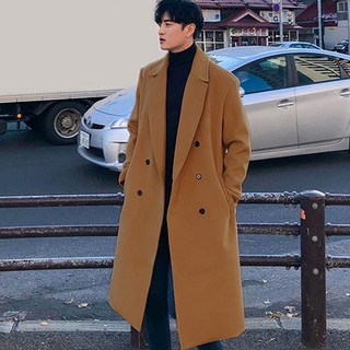 봄 가을 모직코트 남중 기장 무릎아래 도톰한 트렌치코트 느낌 캐주얼 헨리넥 코트 트렌드 오버핏 롱코트 하프