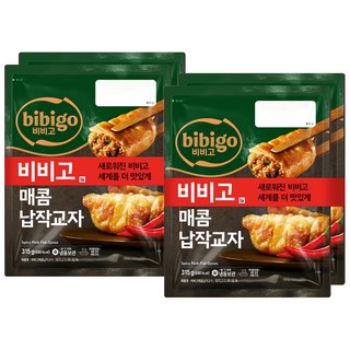 CJ 비비고 매콤납작교자 315g*2봉입, 4개, 315g