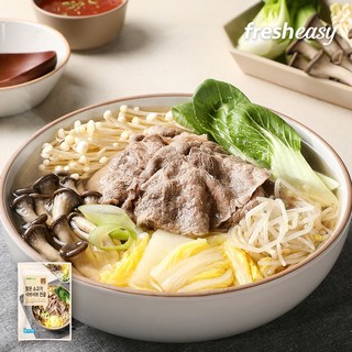 [무료배송/당일출고][fresheasy] 프레시지 더이지 맑은 소고기샤브샤브전골, 500g, 1개