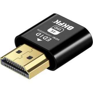 4K HDMI 더미 플러그 디스플레이에서 어댑터 가정용 에뮬레이터더미용 루나 디스플레이 가상 창 포트 헤드리스 덤미 동글 120Hz4K11, 1 pack, 1개