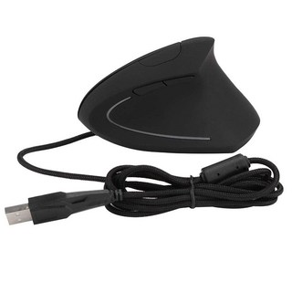 인체 공학적 컴퓨터 마우스 800-1200-2000-3200 DPI 조절 가능한 광학 수직 게이밍 LED 포함(블랙), 인체 공학적 컴퓨터 마우스 800-1200-2000-3
