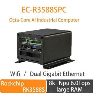 Rockchip RK3588S 메인 보드 옥타 코어 AI 산업용 컴퓨터 NPU 6.0 탑스 지원 듀얼 기가비트 이더넷 Wifi, 03 번들 2