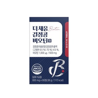 더 채움 검정콩 비오틴 600mg x 60정 1박스, 1개