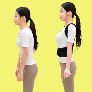 THE PURE 자세교정밴드 벨트 등 교정기 라운드숄더 어깨 바른자세 목 척추 말린 굽은등, 1개
