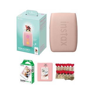 인스탁스 포토프린터 링크3+필름10매+사은품/스마트폰프린터, 로즈핑크