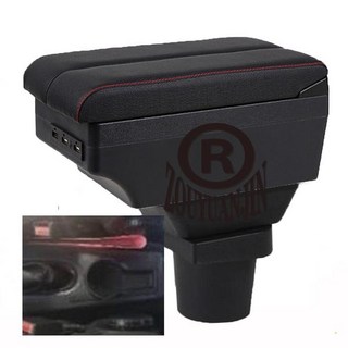 2열콘솔박스 Berlingo 센터 콘솔 팔걸이 박스 팔꿈치 받침대 암 휴대폰 충전 USB 컵 홀더, B-Black red line