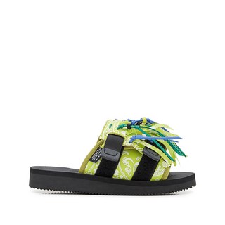 알라누이 paisley-print fringe sandals