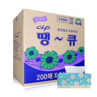 땡큐 미용티슈, 200매, 96개