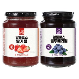 초록원 알룰로스과일잼2종 (딸기잼+블루베리잼), 1개