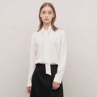 [_]시스티나 [24 F/W] 타이 라운드넥 블라우스