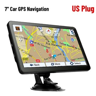 차량용 GPS 네비게이션 내장 스피커 휴대용 네비게이터 음성 알림 HD 터치 스크린 미니 USB TF EU AU 북미지도 인치, US 7 Inch 2