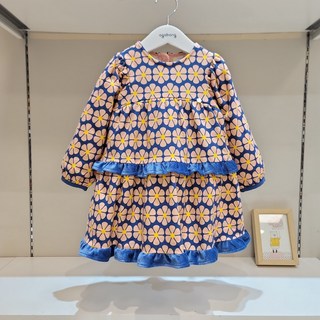 [아가방] 논현점* 60% 할인/ 플라워 패턴으로 발랄하고 귀여운 원피스/기모가 살짝 들어간 따뜻한 원피스