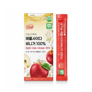 애플사이다비니거 100% 유기농 사과초모식초 자연발효 애사비 폴리페놀 식약청 HACCP인증, 1박스, 15회분