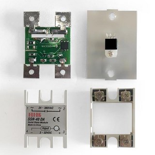 솔리드 스테이트 릴레이 10A SSR 25A 40A 출력 3-32VDC 24-480VAC 220V 단상 DC-AC 40A 릴레이 SSR 방열, 1개