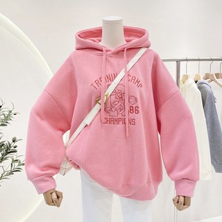 메이킹유 맨투맨 루즈핏 오버핏 캐주얼룩 데일리룩 자수티셔츠 P485폴카기모후드티
