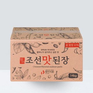 [60년 전통] 별미식품 조선맛된장 일품 맛집 업소용 찌개된장, 14kg, 1개