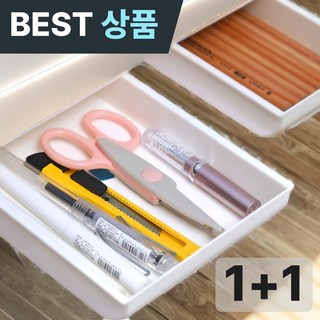 릴로이 틈새 정리 히든서랍 부착식, 크림화이트, 1개