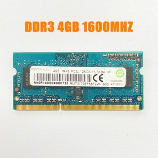 Ramaxel 노트북 메모리 모듈 SODIMM RAM 4GB 1Rx8 PC3L 12800S DDR3 1600Mhz 4G, 1개
