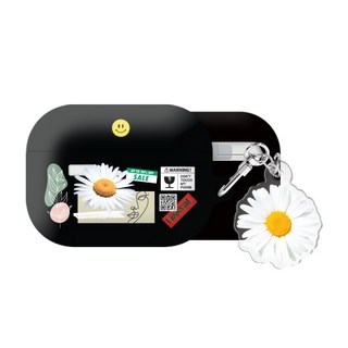 데이지라벨 에어팟 에어팟프로 시리즈 하드 케이스 키링 세트, 데이지라벨-006, AirPods(4세대), 1개