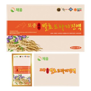 채움웰 토종 발효 도라지진액 도라지즙, 80ml, 60개