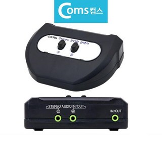 2in1 오디오 출력 선택기 3.5mm 스피커 노트북 잭 수동 컨버터 편리한 RCA, 1개