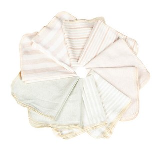 손수건 아기 베이비 타월 코튼 부드러운 베이비 비브 25x25㎝ 10 장, 10개