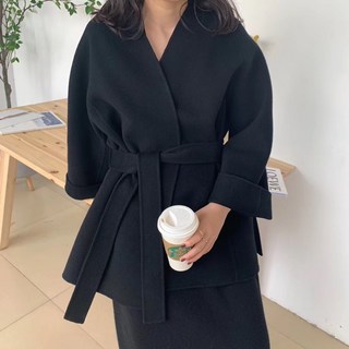 구스또파티 노카라 핸드메이드 울 하프 코트