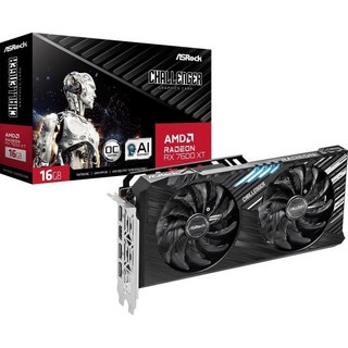 애즈락 ASRock AMD 라데온 RX 7600 XT 챌린저 16GB OC GDDR6 디스플레이포트 HDMI 0dB 사일런트