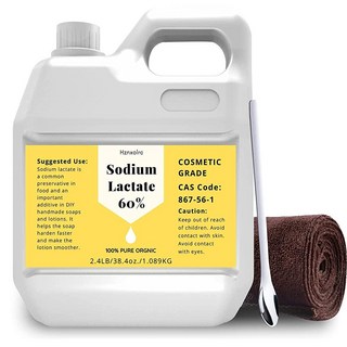 355ml12온스 순 중량 비누 만들기 로션용 젖산 나트륨 프리미엄 액체 60 농도 화장품 등급 보습 방지 비누를 더 단단 빠르게 풀어줍니다 1120888, 38.4 oz, 1개