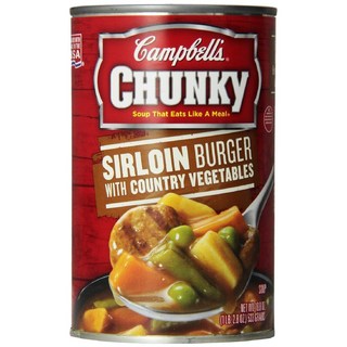 Campbell's Chunky Sirloin Burger with Country Vegetab 컨트리 야채 수프를 곁들인 Campbell's 청키 설로인 버거 18.8온스(6팩, 6개, 532g