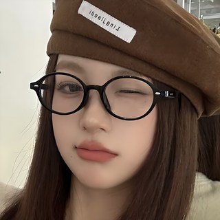 샤콘 블루라이트차단 라운드 뿔테 안경 4color / 오벌형 레오파드 투명 안경테 남녀공용 비바 대표 이미지 - 뿔테 안경 추천