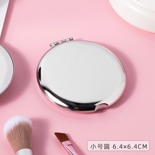 1pcs 휴대용 여성 스테인레스 스틸 메이크업 거울 핸드 포켓 접힌 측면 작은 다양한 모양, nd