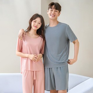 [아띠꼴로] 냉장고급 시원함 빅사이즈 여름 커플 반팔 잠옷세트
