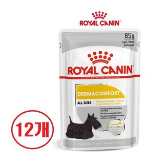 로얄캐닌 더마컴포트 파우치 85G 12개 1박스 피부 습식 사료