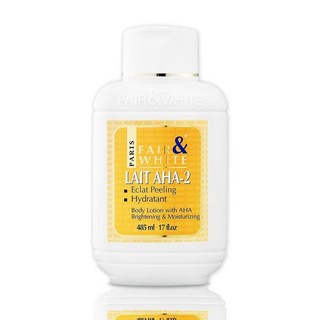 페어 앤 화이트 오리지널 AHA 바디 로션 – 17.6fl 온스 / 500ml 스킨 브라이트닝 크림 젖산 보습 로션 심지어 피부 톤까지 다크 스팟 제거에 도움, 1개, 485ml