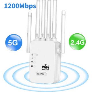 5GWiFi 1200Mbps 가정용 듀얼 신호 4G 증폭기 밴드 부스터 라우터 장거리 확장기 와이파이 범위 리피터 무선, EU 플러그, 1개