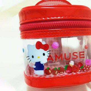 헬로키티 투명 PVC 방수 휴대용 다용도 소품 가방