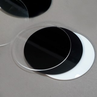 원형 아크릴 레이저 가공 백색 2mm, 40cm 두께 2mm 백색
