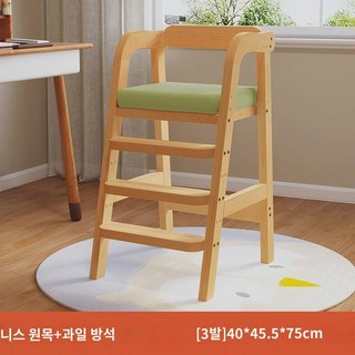 계단 손씻기 러닝타워 디딤대 육아템 손세척 스테핑사다리 핑크, Q6 라지:수입고무바니쉬+린넨(과일그린), 1개