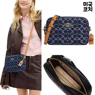 미국코치 제이미 시그니처 데님 카메라 백 CAA74 Coach Jamie Camera Bag In Signature Denim