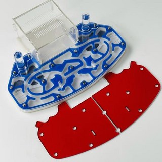 곤충개미농장키우기 대형 2418cm arylic 둥지 dural mosturing 확장 교육 키트 서식지 Formicarium, 7)Blue, 1개