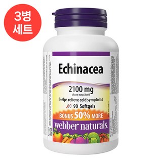 웨버내추럴스 에키네시아 2100mg 90정 3병세트 캐나다 코스트코, 3개