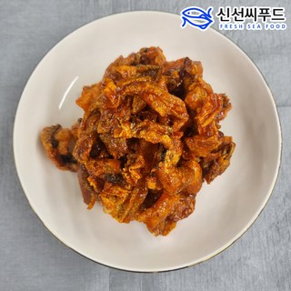 명태껍질 볶음 보통맛 200g 명태껍질강정 2개 상품 이미지