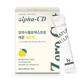 랩온랩 알파CD 알파시클로덱스트린 레몬 제로컷 20포 알파시디 알파씨디 20일분, 1개, 60g