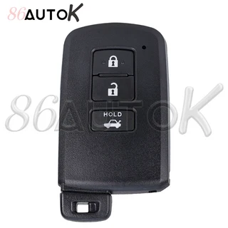 쿠쿠스토어 Toyota Avalon Camry RAV4 2012-2015 자동차 키 쉘 스마트 케이스 삽입 키가있는 Fob 커버 2/3, 06 3 Buttons Hold