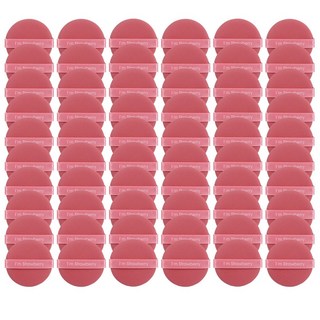 투데이리빙 60p 원형 에어 퍼프 물광 밀착 메이크업 휴대용 화장 원형퍼프, 60개, R98608P(핑크