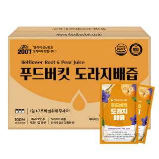 푸드버킷 도라지배즙 실속형, 80ml, 100개